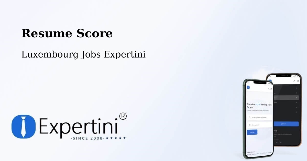 Resume Score & Job Description Match Tool – Steinsel - Luxembourg Jobs Expertini